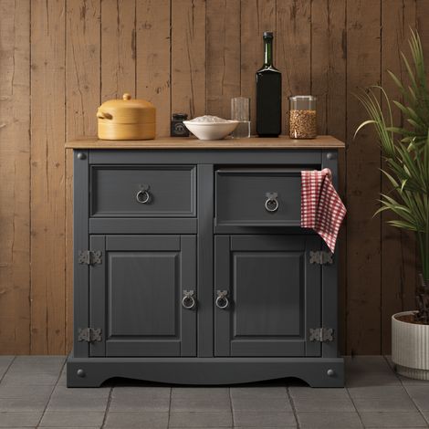 Corona Charcoal 2 Door Sideboard (1/4)