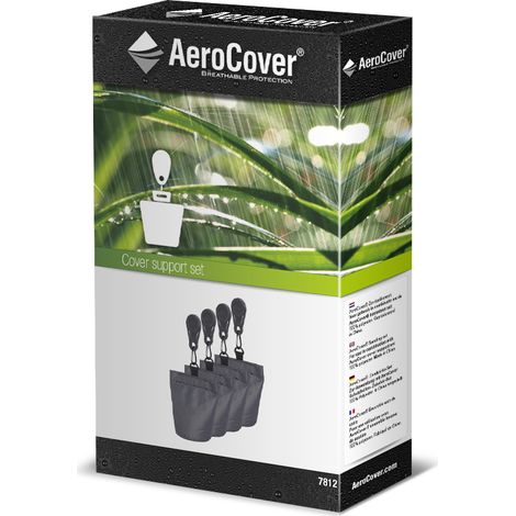 Set di sacchi di zavorra per copertura da giardino Homms 7812 AeroCover in poliestere grigio (1/2)