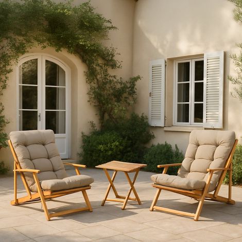 Outdoor Lounge Set Biagio, Gartenmöbel 2-Sitzer, Braun (1/4)