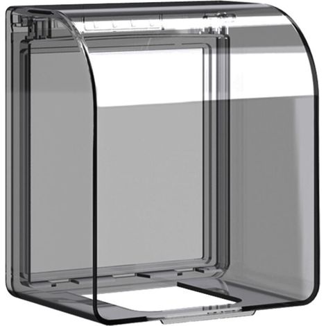 Protection étanche pour prise de courant 86 type 12,2 × 10,8 × 7,3 cm prise de courant couvercle étanche couvercle de prise de courant couvercle interrupteur pour salles de bains et cuisines (1/4)