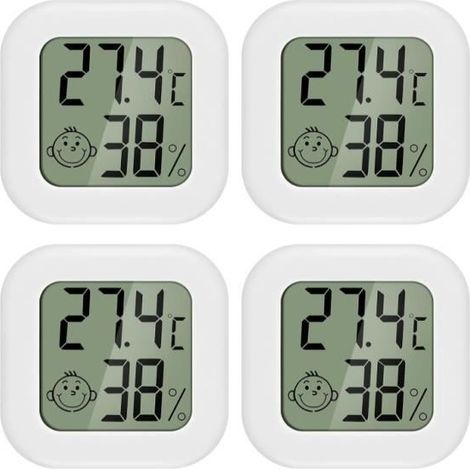 Mini-Thermometer-Hygrometer - LCD-Anzeige - Genauigkeit ±1°C - Messbereich -50°C bis +70°C - Ideal für das Babyzimmer