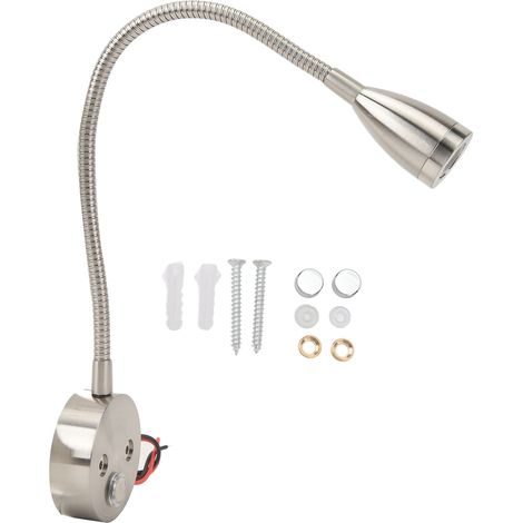 Lampe lecture LED Ortviai PY-RV237 nickel brossé tactile 12-24V camping-car bateau (1/5)