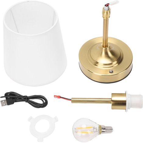 Lampe de Table sans fil 2000mAh, alimentée par batterie Rechargeable par USB, abat-jour en tissu à commande tactile, veilleuse de bureau