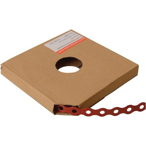 ForgeFix PCBR12 Red Plastic Coated Pre-Galvanised Band 12mm x 0.8 x 10m Box 1 FORPCBR12 (1/3)