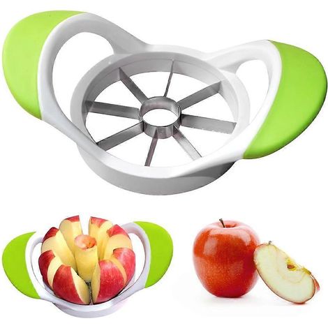 Outil de coupe-fruits (vert) avec lame en acier inoxydable et manche en plastique (1/5)