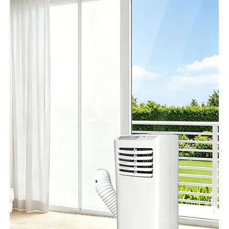 Guarnizione per porta di condizionatori portatili 120x240 cm con prolunga per tubo cucita, risparmio energetico, non richiede foratura, per condizionatori portatili e asciugatrici a sfiato (1/5)