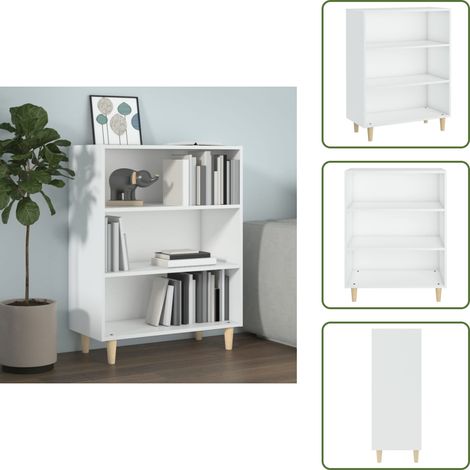 The Living Store Buffet Blanc 69,5x32,5x90 cm Bois d'ingénierie - Rangement (1/5)