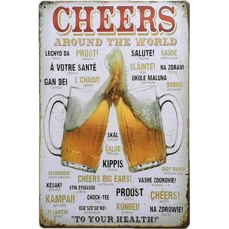 Poster Métal Vintage Mural Signe Affiche Art Plaque Café Bar Pub Décor,Poster Métallique Affiche Peinture Art Décoratif Vintage pour Bar Café Pub, Métallique Panneau pour Café Bar Chambre Hôtels-Fei Y (1/3)