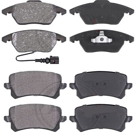 KIT PASTIGLIE FRENO ANTERIORI E POSTERIORI compatibile con VW POLO III CLASSIC (6V2) / PASTIGLIE FRENANTI AUTO OEM P 85 020  P 85 032  P 85 031,P 85 017 / SOSTITUZIONE DIRETTA / BASSA POLVERE / SILENZ