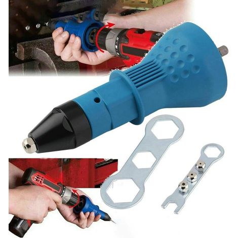 Kit conversione da trapano avvitatore a rivettatrice testine da 2.4 3.2 4.0 4.8 (1/3)