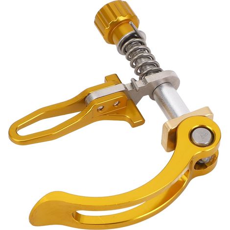 Collier de serrage rapide pour tige de selle en acier inoxydable, compatible avec les vélos pliants 3sixty 31,8 mm, couleur or. (1/5)