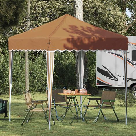 Pop-up Partyzelt Beige 195 x 195 x 245 cm Oxford-Stoff