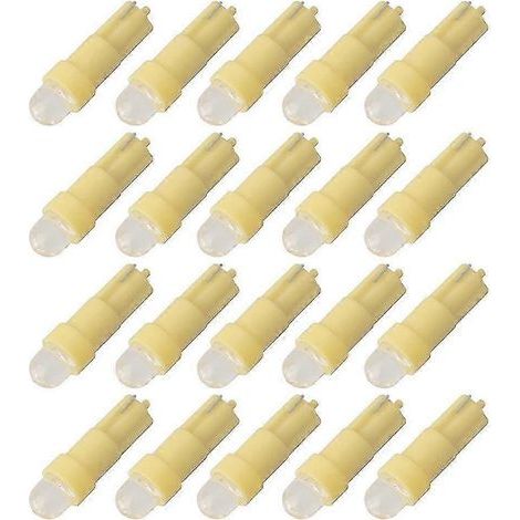 Lot de 20 ampoules LED T5 12V pour tableau de bord de voiture (éclairage intérieur). (1/5)