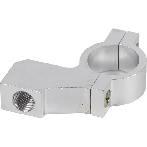 Support Fixation Montage, Keenso Base de Miroir Adaptateur Support de Rétroviseur Universel pour Rétroviseur de Moto de 7/8" en Alliage d'Aluminium(Silver).