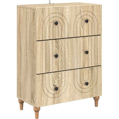Cajonera Roble Sonoma 66 x 34,5 x 90 cm Madera de Ingeniería vidaXL