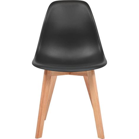 Maison Exclusive - Esszimmerstühle 2 Stk. Schwarz Kunststoff (1/5)
