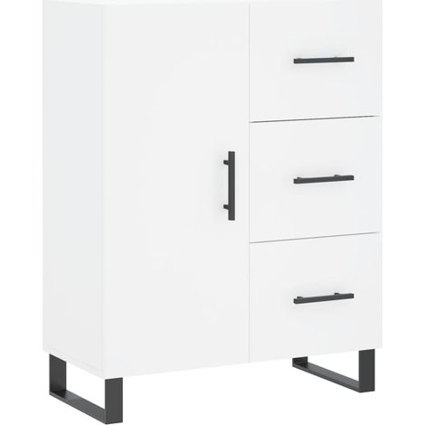 Aparador-cómoda-mueble-organizador-cocina-salón-salón-comedor 695 x 34 x 90 cm-madera de ingeniería-blanco 020030412