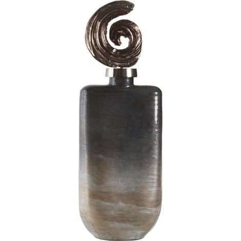 Vase Multicolore, en Aluminium et Verre (9 x 17 x 47 centimètres)