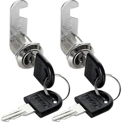 Serrure de Sécurité Pour Boîte aux Lettres - 2 PCS Verrou à Came Pour Tiroir D'armoire 20mm (1/5)