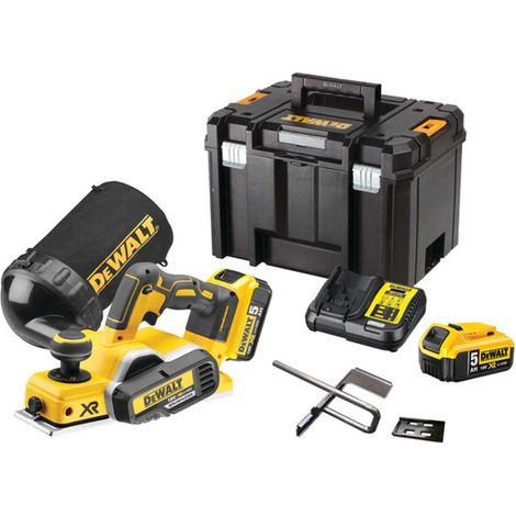 DeWALT - 18V AKKU Hobel 82 mm, 2 x 5,0 Ah XR Akkus, Ladegerät DCP580P2