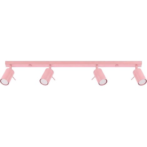 Plafoniere RING rosa 80x16x6cm Acciaio Sollux (1/5)