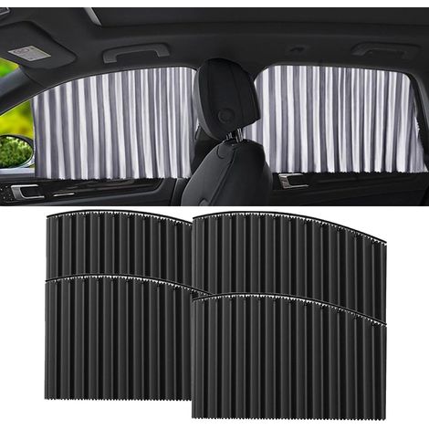 Pare-soleil voiture bébé 4 pièces, protection vitres latérales enfant anti-UV, store occultant voiture avec protection solaire et intimité (1/5)