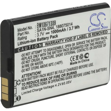 vhbw Akku Ersatz für Sagem SA1M-SN2, SAKM-SN3, SALM-SN2, 188075014, SA1N-SN4, SAJN-SN2, BA40 für Handy Smartphone Telefon (1000 mAh, 3,7 V, Li-Ion) (1/5)