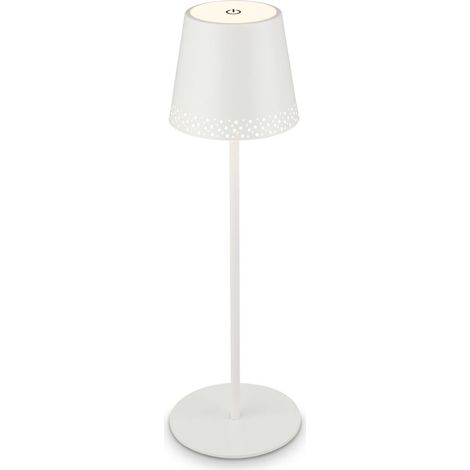 LED Akku-Tischleuchte Tischlampe höhenverstellbar IP44 weiß RGB innen außen