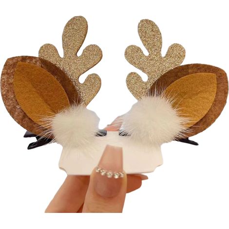 Clip Cheveux Noel - Forme De Boîte À Oiseau En Peluche Avec Décor Arbre De Noël Et Père Noël - Accessoire Capillaire Festif Pour Femme - Lot De 1 (1/5)