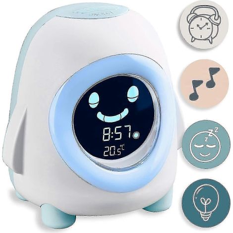 Réveil pour enfants avec veilleuse, éclairage musical, appareil d'apprentissage du réveil et du sommeil. (1/5)