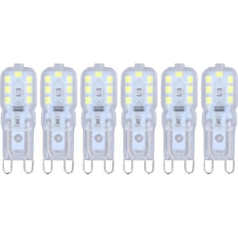Dimmable G9 bulb, Eye protection, Energy saving, 14 LEDs, 3W, for chandelier, table lamp, 6 pieces, warm white, 220V (1/5)