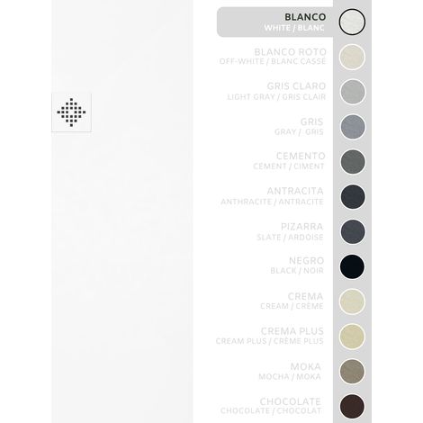 SOULBATH Receveur de Douche -Résine -Gel Coat -Texture Lisse/Pierre -Antidérapant -Couleur Blanc - 160X70- Extra plat 3cm. Bonde de Vidage incluse - GRILLE MÊME COULEUR (1/5)