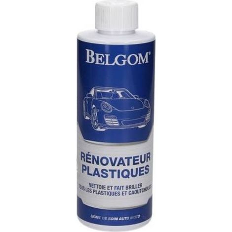 Rénovateur plastiques et caoutchouc 500 ml – Anti-UV pour tableau de bord, toit vinyle, joints de pare-brise – Brillance satinée et protection – Belgom