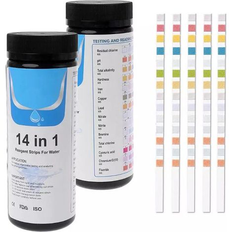 Testeur Chlore Bandelette pour Eau de Piscine et Spa 100 bandelettes Test Le Libre pH Dureté Rapide Fiable 1 (1/5)