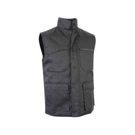 Chaleco Multibolsillos Acolchado Modelo Colt en 65% Poliéster y 35% Algodón de Color Negro XL