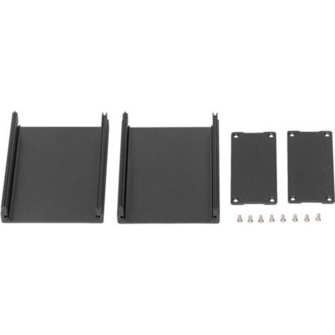 Boîte de projet électronique Type fendu Surface sablage oxydation boîtier de jonction de puissance en alliage d'aluminium noir (1/5)