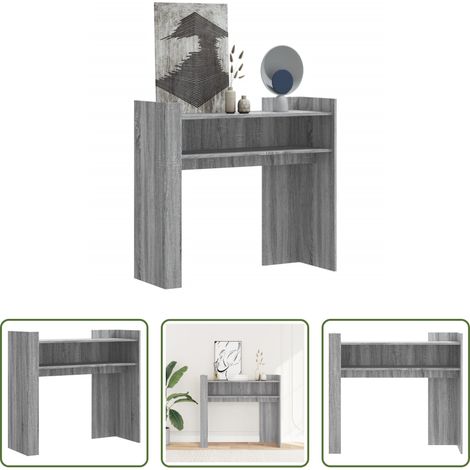Holzwerkstoff - Konsolentisch Grau Sonoma 100x35x90 cm Holzwerkstoff (1/5)