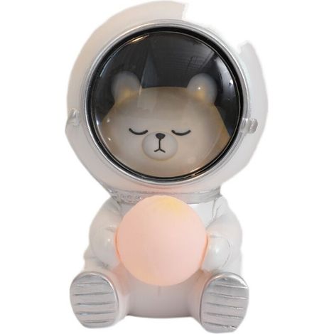 Veilleuse en résine style astronaute, veilleuse LED, avec piles, lampe de sieste, 1 unité (1/3)