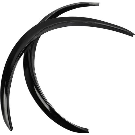 Lot de 2 ailettes de roue de voiture 72 cm universelles garde-boue élargisseurs de passage de roue en caoutchouc sourcils garniture élargissement d'aile anti-collision autocollant de protection (1/5)