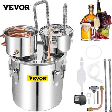 Distillateur Alambic 50 L Chaudière à Spiritueux Acier
