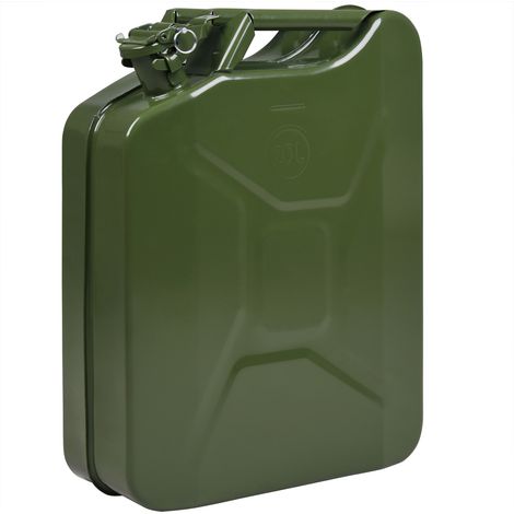 Monzana Bidón de gasolina de 20L de Metal verde Oliva transporte de combustible homologado UN recipiente para transporte (1/7)