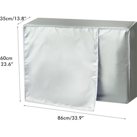 Housse de protection hivernale pour climatiseur extérieur, résistante au soleil et à la poussière, protection contre le gel, durable et imperméable. (1/5)