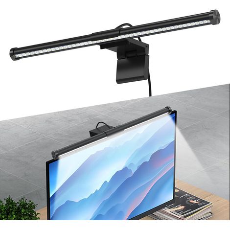 LED Lampe Écran PC pour Bureau Gaming Lecture Maison Contrôle Tactile, 5 Luminosité et Température de Couleur Réglable, Soins Oculaires Cadeau Pratique Réfléchie (1/5)
