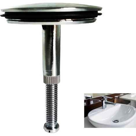 Bouchon de baignoire de qualité supérieure - 43 mm - Acier inoxydable - Pour lavabo et baignoire - Pour bonde standard - Réglable (1/4)