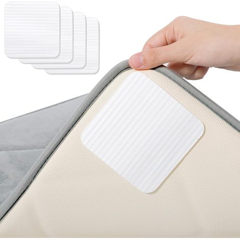 Tappetino antiscivolo 10 x 10 cm, lavabile e tagliabile, supporto per cucina, camera da letto, soggiorno o bagno - Set da 4 (1/5)