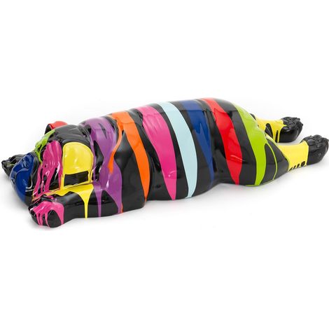 Amadeus - Chien couché Trash 94 cm noir et multicolore (1/2)