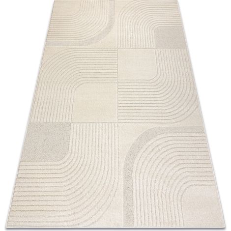 Tappeto DUNE 8011 crema – geometrico, linee, struttura beige 280x370 cm