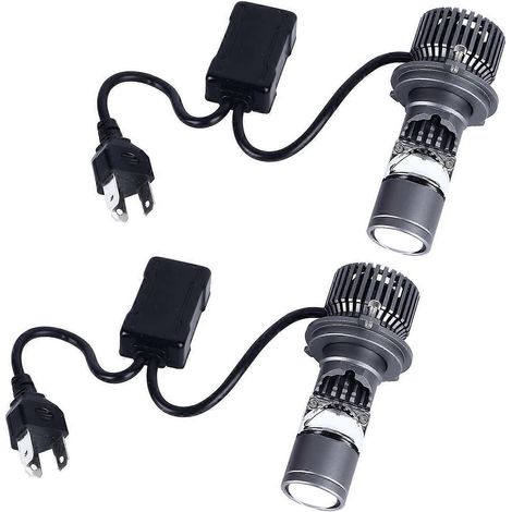 LED-Scheinwerfer-Set für Autos, superhell, 12 V, H4, 8000 lm, Hochleistungs-Projektorscheinwerfer für Fern- und Abblendlicht, passend für Fahrzeuge.