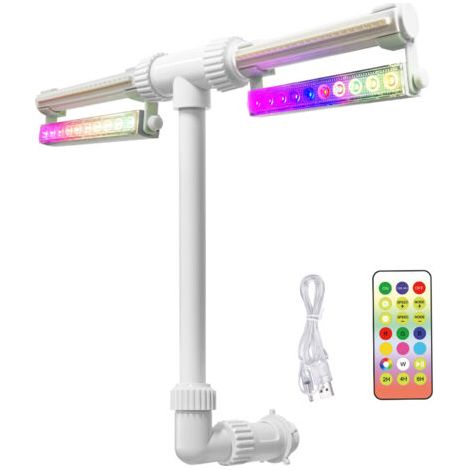 Piscine Fontaine Réglable avec Lumière LED Multicolore Télécommandée, Arroseur, Recharge USB - AUTRES