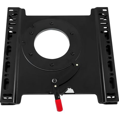 Plaque pivotante de siège - Base pivotante - Pour siège conducteur - En tôle d'acier lourde - Rotation à 360° - Noir poli - 46,5 x 57 cm - Pour Mercedes Benz Sprinter VW T5 T6 Ford Transit (1/5)